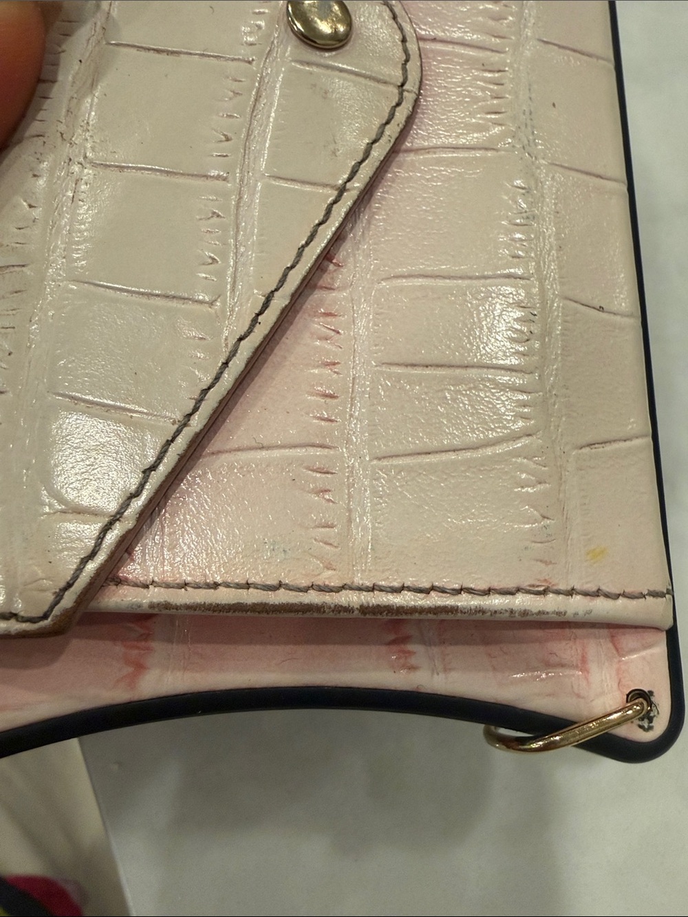 Pink Croc-Embossed Cardholder iPhone Case iPhone 16 pro max - Picture 6 of 6